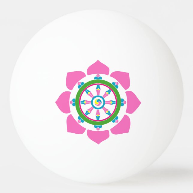 Dharma wheel ping pong ball (Back)