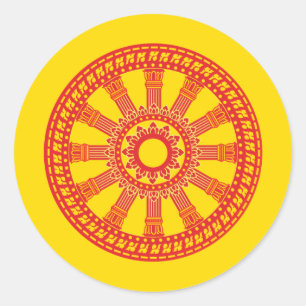 Dharmacakra - (Thailand) Design Classic Round Sticker