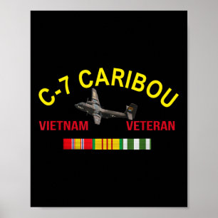 Dhc-4 Caribou Aeroplane Vietnam Veteran C 7 Caribo Poster