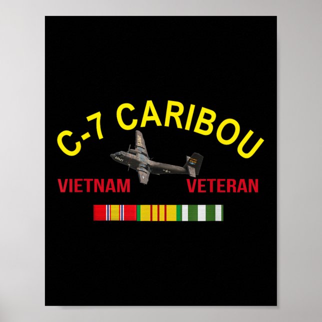 Dhc-4 Caribou Aeroplane Vietnam Veteran C 7 Caribo Poster (Front)