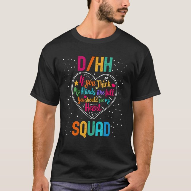 DHH Squad Appreciation Week Back to School Heart T-Shirt (Front)
