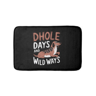 Dhole Lover Wildlife Canid Asiatic Wild Dog Bath Mat