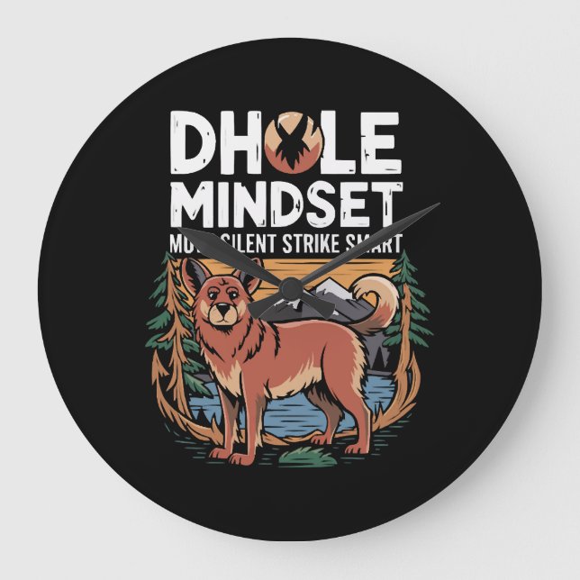 Dhole Lover Wildlife Canid Asiatic Wild Dog        Large Clock (Front)