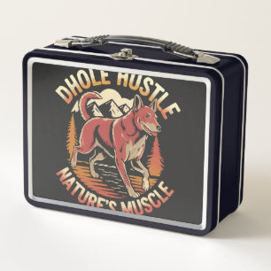 Dhole Lover Wildlife Canid Asiatic Wild Dog Metal Lunch Box