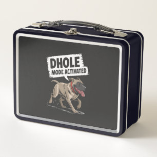 Dhole Lover Wildlife Canid Asiatic Wild Dog Metal Lunch Box