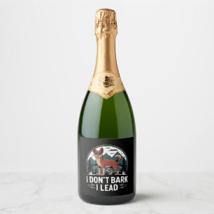 Dhole Lover Wildlife Canid Asiatic Wild Dog Sparkling Wine Label