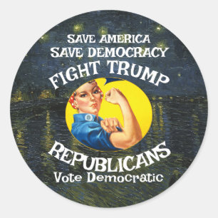 DHS CBP Patriotic America Maga Train Empathy ICE Classic Round Sticker