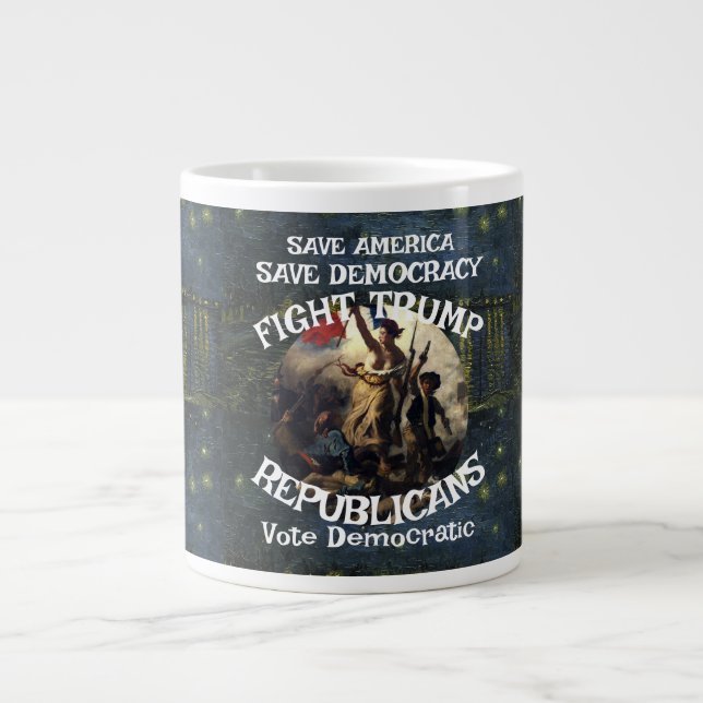 DHS FBI CBP 4th Amendment 2nd Guns Right Carry Large Coffee Mug (Front)