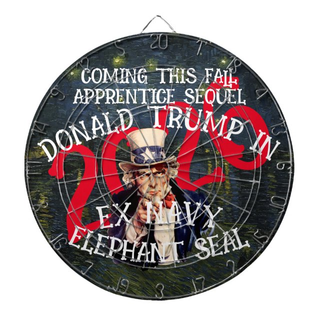 DHS FBI CBP War Crimes Criminal President Murderer Dartboard (Front)