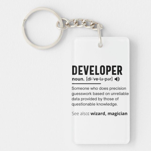 [di-ˈve-lə-pər] key ring (Front)