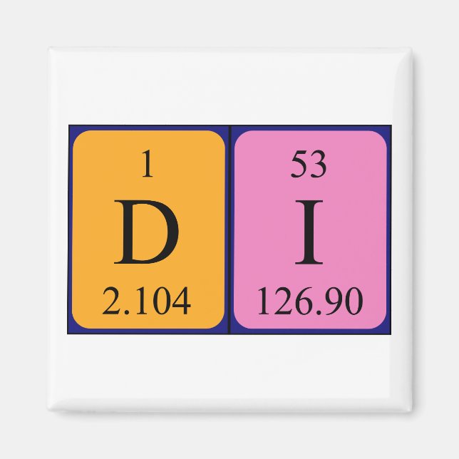 Di periodic table name magnet 1 (Front)