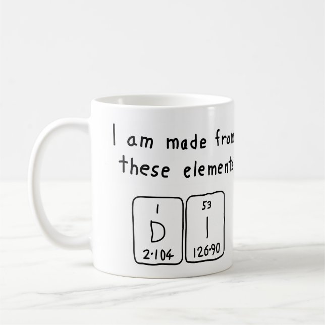 Di periodic table name mug 3 (Left)