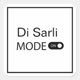 Di Sarli Mode Funny Tango Marathon Square Sticker