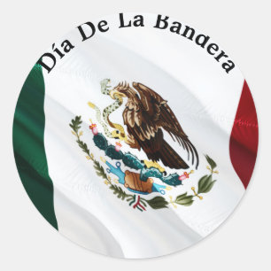Día de la Bandera (Mexican Flag Day) Classic Round Sticker