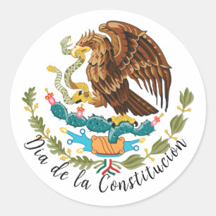 Día de la Constitución (Mexico) Classic Round Sticker