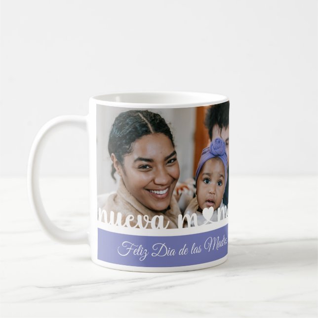 Dia de las Madres Nueva Mama Foto Coffee Mug (Left)