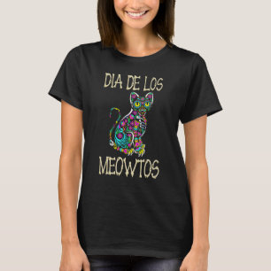 Dia De Los Meowtos Tee Cat Muertos Day of the Dead