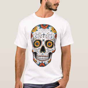 Dia de los muertes skull. Mexican Day of the Dead T-Shirt