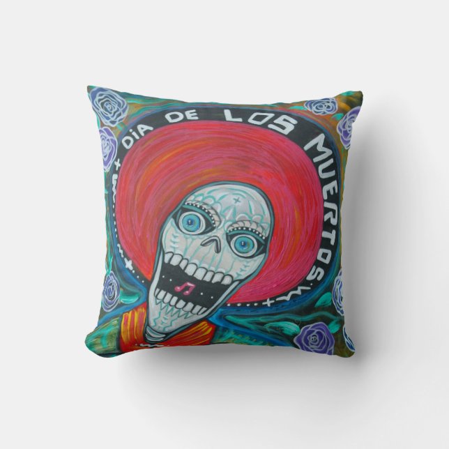 Dia De Los Muertos American MoJo Pillow (Front)