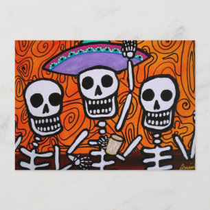 Dia de los Muertos Amigos Mariachi Invitation