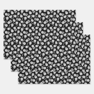 Dia de los Muertos Black and White Paper Skulls