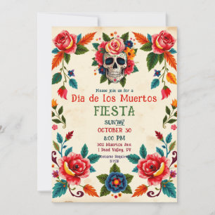 💀🎉Dia de los Muertos Bone to Bloom Invitation