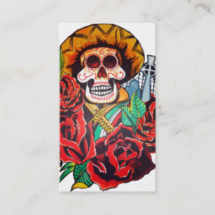 dia de los muertos business card