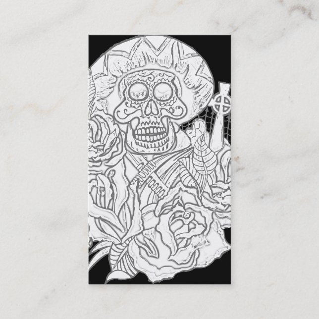 dia de los muertos business card (Front)