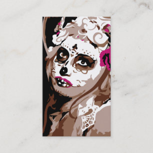 dia de los muertos business card