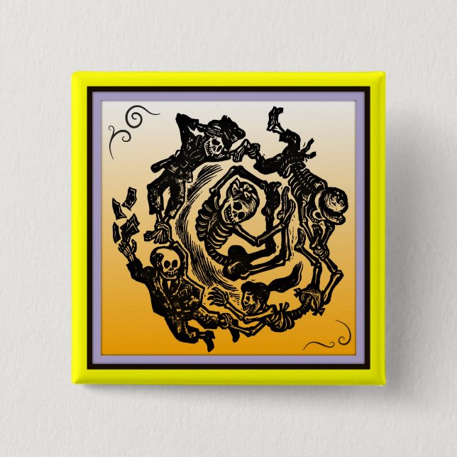 Dia de los muertos Button (Front)