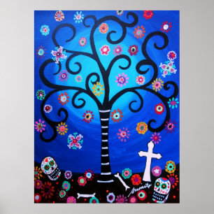 Dia de los Muertos by Prisarts Poster