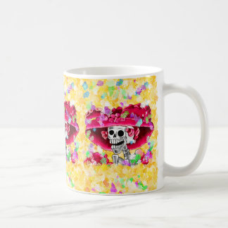 Dia De Los Muertos Calavera Catrina in Red  Coffee Mug
