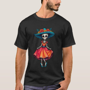 Dia de Los Muertos - Calavera La Catrina Skeleton  T-Shirt