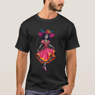 Dia de Los Muertos - Calavera La Catrina Skeleton  T-Shirt