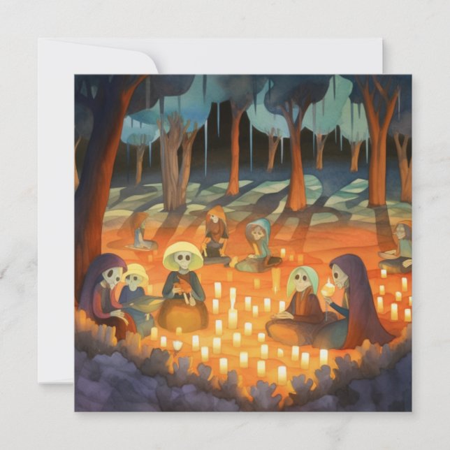 Dia de los Muertos "Candlelit Resting Place" Invitation (Front)