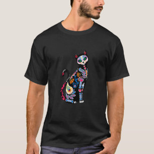 Dia de los Muertos Cat Day Of The Dead Halloween T-Shirt