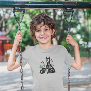 Día de los Muertos Cat & Dog Skeleton  Tri-Blend Shirt