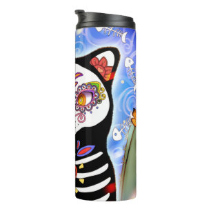 Dia De Los Muertos Cat Thermal Tumbler