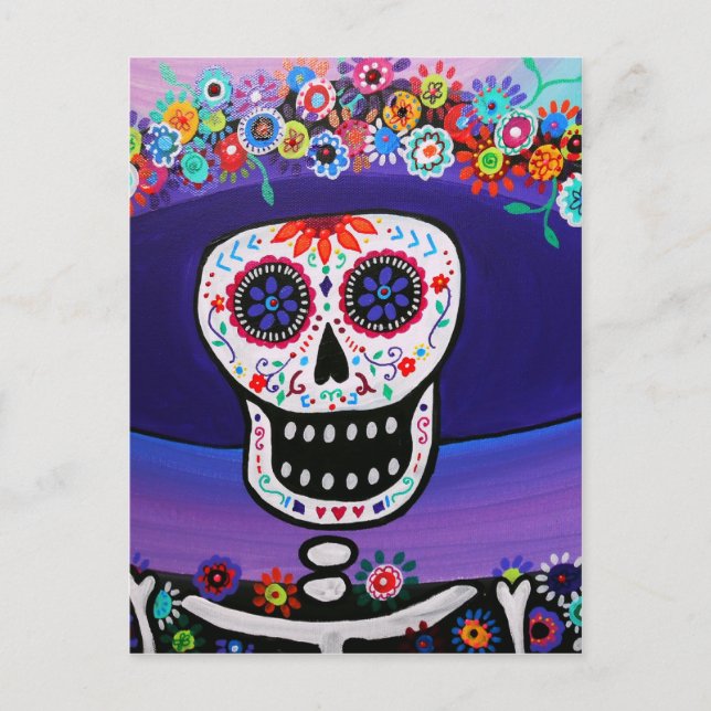 Dia de los Muertos Catrina by Prisarts Postcard (Front)
