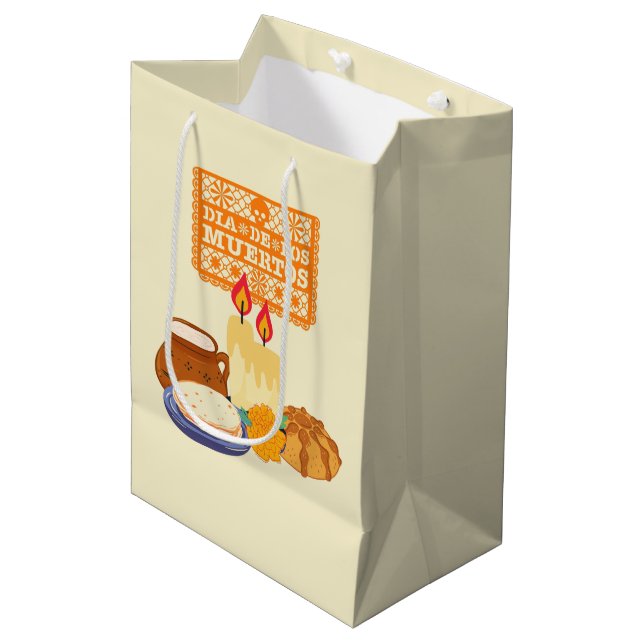 Dia De Los Muertos Celebration Medium Gift Bag (Front Angled)