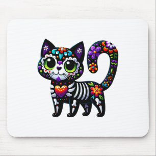 Dia De Los Muertos Cinco De Mayo Cat Sugar Skull M Mouse Mat