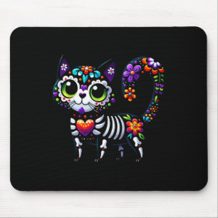 Dia De Los Muertos Cinco De Mayo Cat Sugar Skull M Mouse Mat