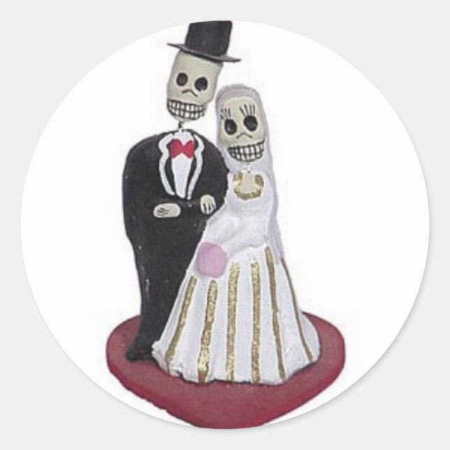 Dia de los Muertos Classic Round Sticker (Front)