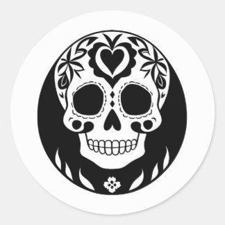 Dia de Los Muertos Classic Round Sticker