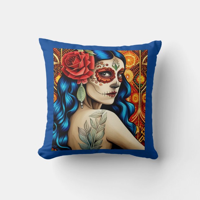 Día de los Muertos  Cushion (Front)