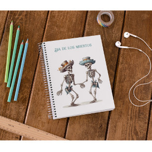 Dia de los Muertos dancing skeletons customisable Notebook