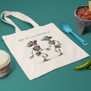 Dia de los Muertos dancing skeletons customisable Tote Bag