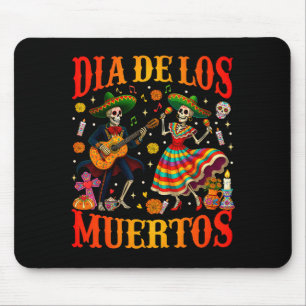 Dia De Los Muertos Dancing Skeletons Guitar Day Of Mouse Mat