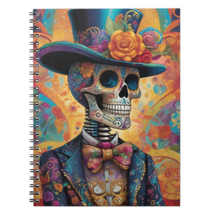 Dia de los Muertos Dapper Skeleton Notebook