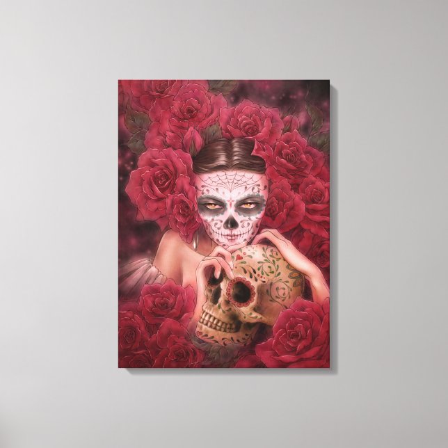 Dia de los Muertos Dark Art Canvas Print (Front)